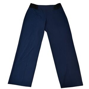 Taylor Brooke Navy Dress Pants Size 16 Elastic Waist Work Office Career